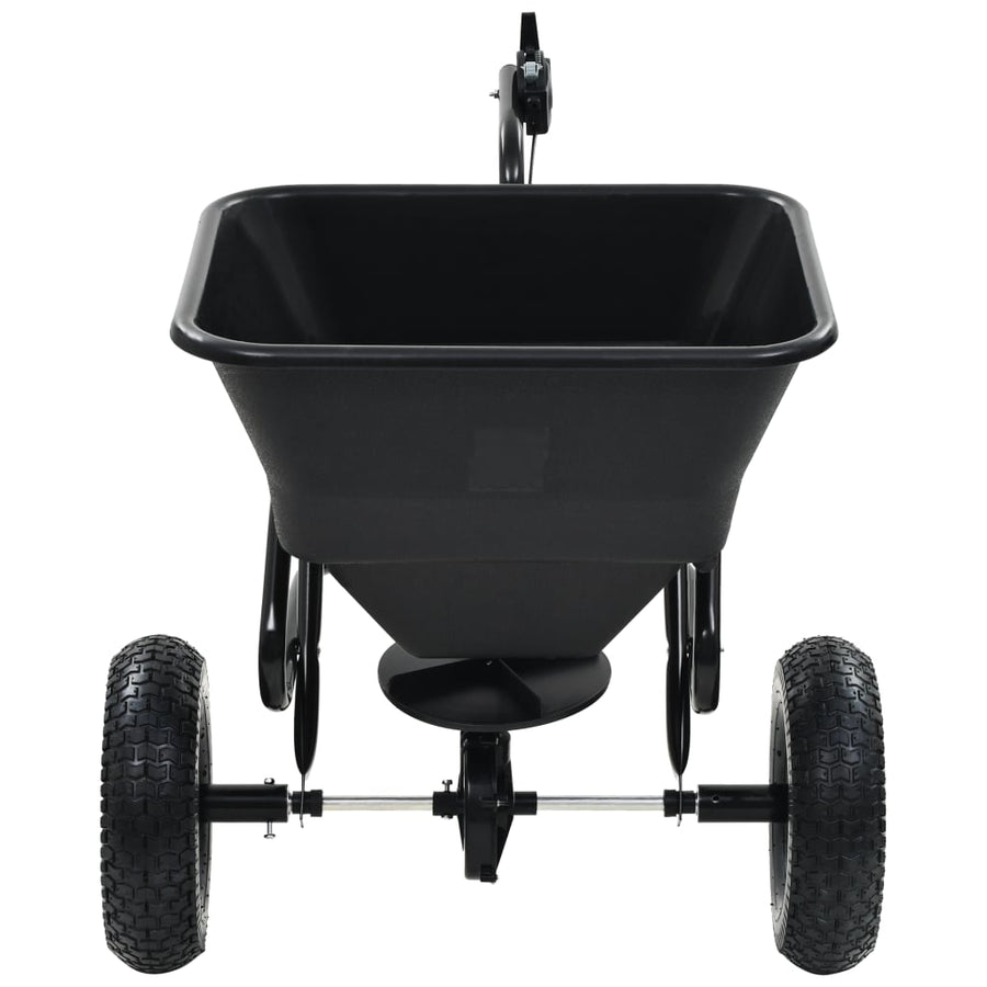 Strooiwagen sleepmodel 45 L 125x74x79 cm PVC en staal