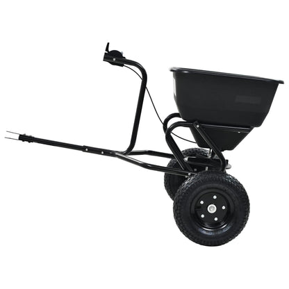 Strooiwagen sleepmodel 45 L 125x74x79 cm PVC en staal