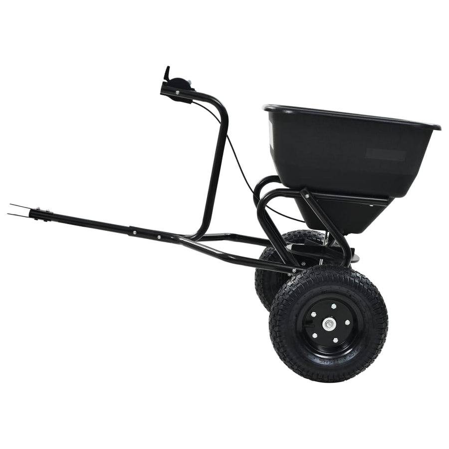 Strooiwagen sleepmodel 45 L 125x74x79 cm PVC en staal