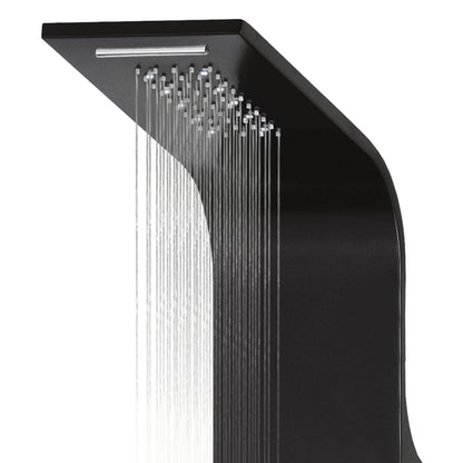 Douchepaneel 20X44X130 Cm Aluminium Zwart