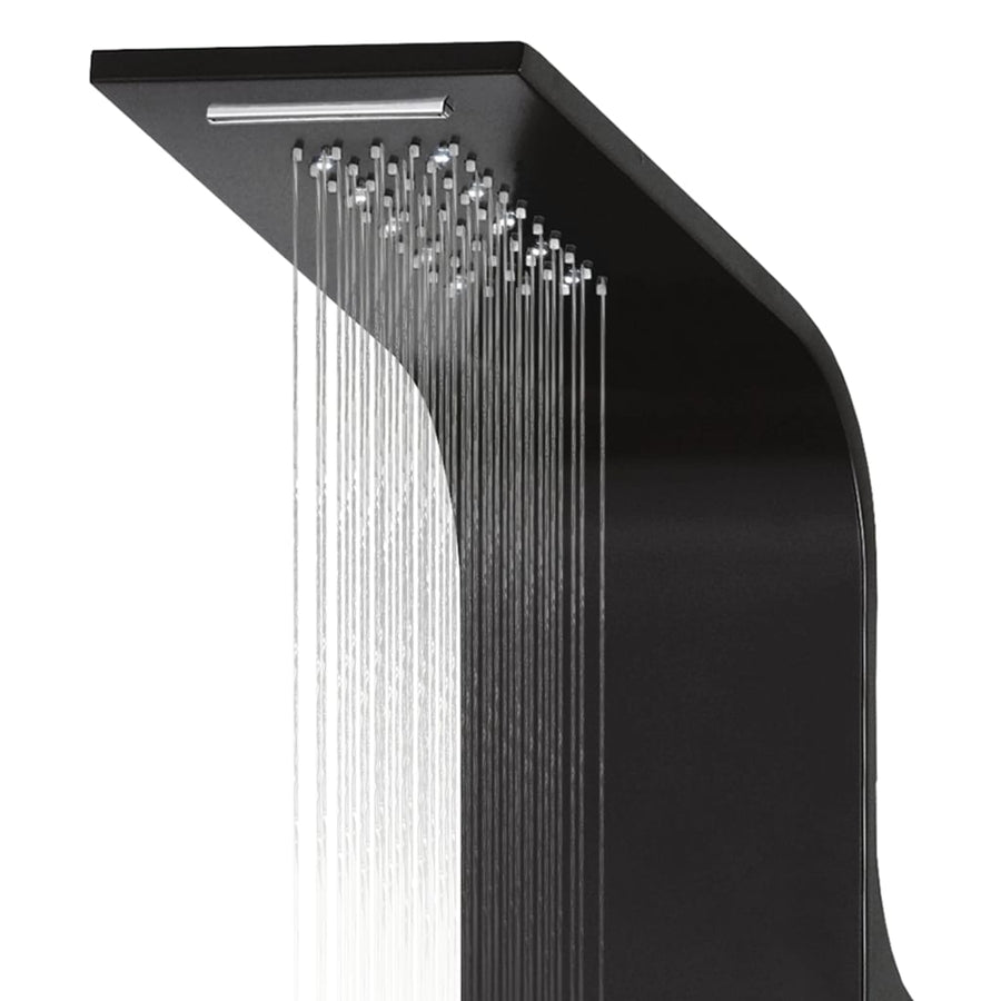 Douchepaneel 20X44X130 Cm Aluminium Zwart