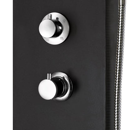 Douchepaneel 20X44X130 Cm Aluminium Zwart