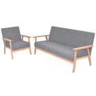 Light grey 2-piece fabric sofa