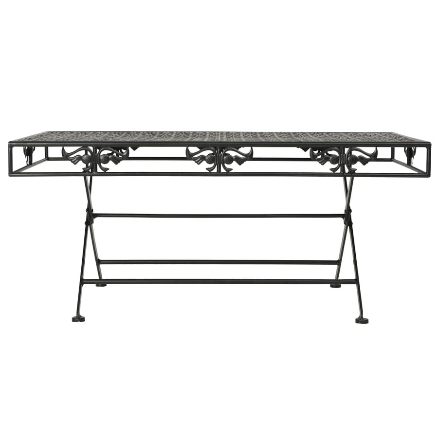 Salontafel Vintage Stijl Inklapbaar 100X50X45 Cm Metaal Zwart