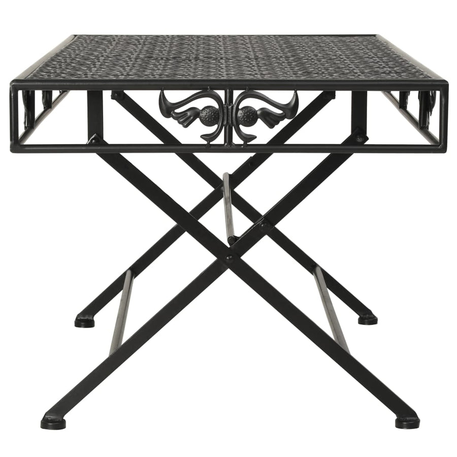 Salontafel Vintage Stijl Inklapbaar 100X50X45 Cm Metaal Zwart