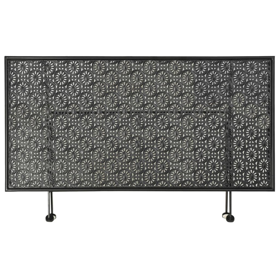 Salontafel Vintage Stijl Inklapbaar 100X50X45 Cm Metaal Zwart