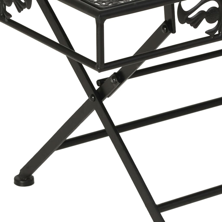 Salontafel Vintage Stijl Inklapbaar 100X50X45 Cm Metaal Zwart