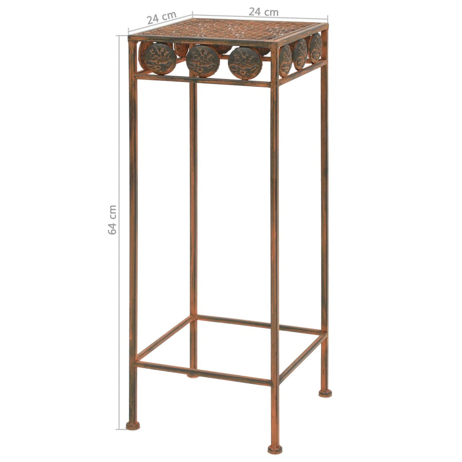 Plantenstandaardset Vintage Stijl Metaal Roestkleur 3-Delig