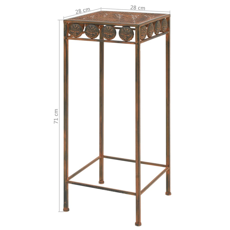 Plantenstandaardset Vintage Stijl Metaal Roestkleur 3-Delig