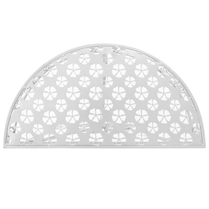 Bijzettafel Vintage Stijl Half Rond 72X36X74 Cm Metaal Zilver