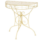 Side table vintage style half round 72x36x74 cm metal gold