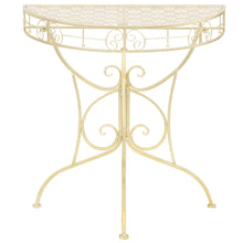 Bijzettafel Vintage Stijl Half Rond 72X36X74 Cm Metaal Goud
