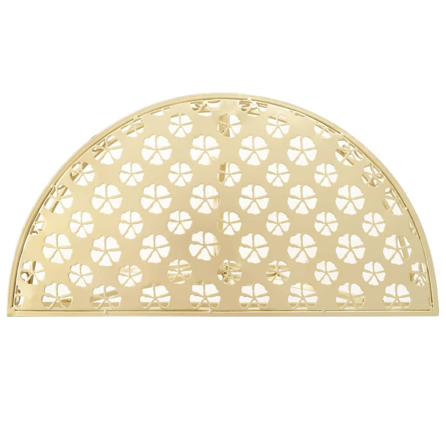 Bijzettafel Vintage Stijl Half Rond 72X36X74 Cm Metaal Goud