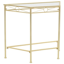 Bijzettafel In Vintage Stijl 87X34X73 Cm Metaal Goud