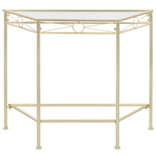 Bijzettafel In Vintage Stijl 87X34X73 Cm Metaal Goud