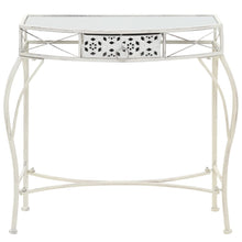 Bijzettafel Franse Stijl 82X39X76 Cm Metaal Wit