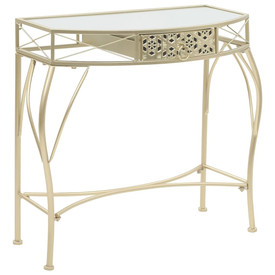 Bijzettafel Franse Stijl 82X39X76 Cm Metaal Kleurig Goud
