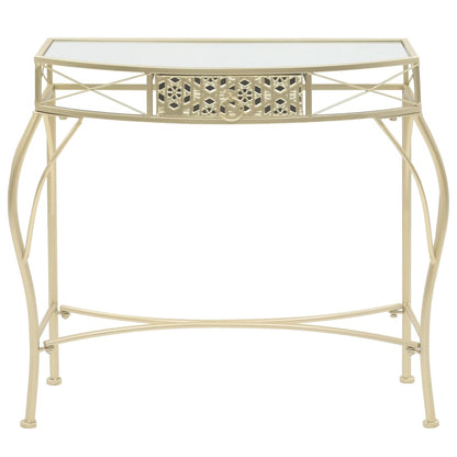 Bijzettafel Franse Stijl 82X39X76 Cm Metaal Kleurig Goud