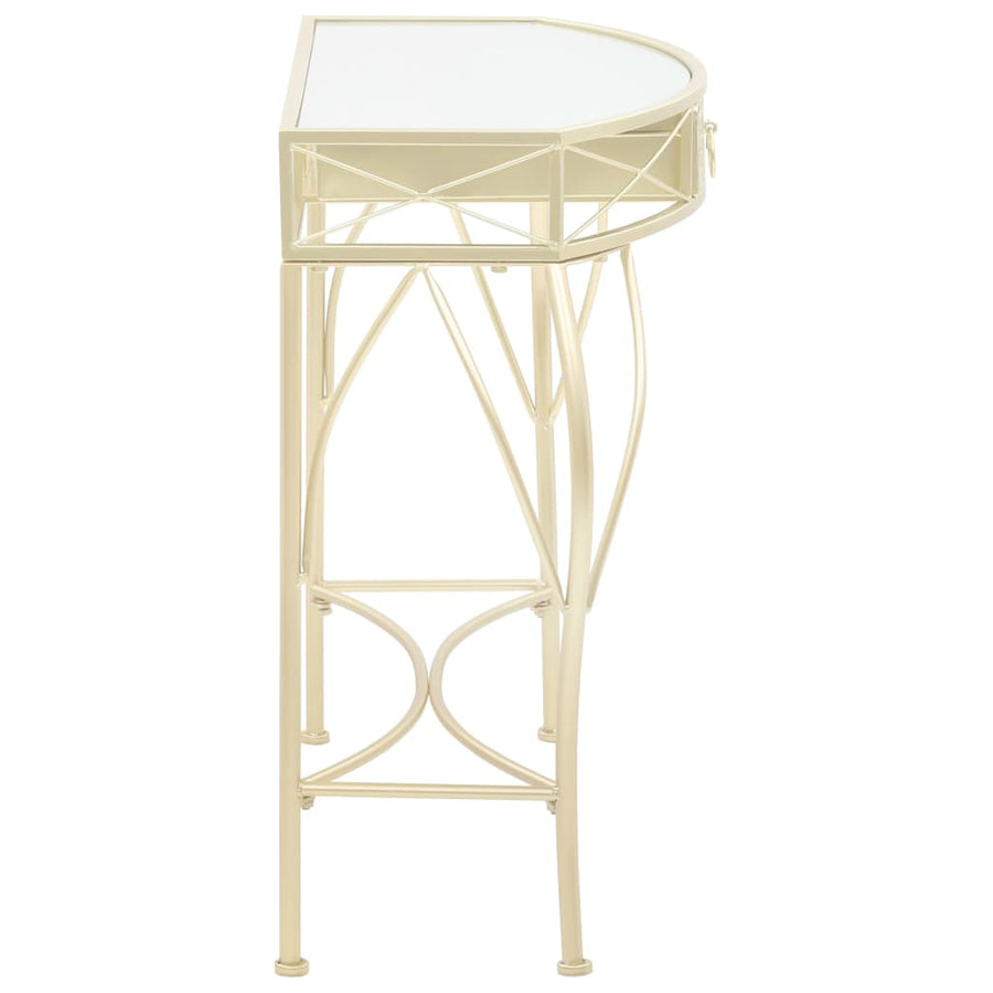 Bijzettafel Franse Stijl 82X39X76 Cm Metaal Kleurig Goud