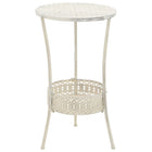 Bistro table vintage style round 40x70 cm metal white