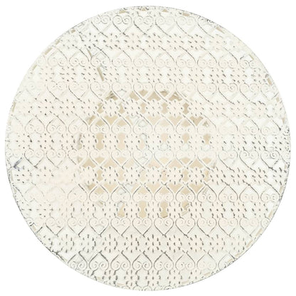 Bistrotafel Vintage Stijl Rond 40X70 Cm Metaal Wit