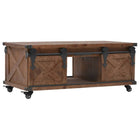 Coffee table 91x51x38 cm solid pine wood brown