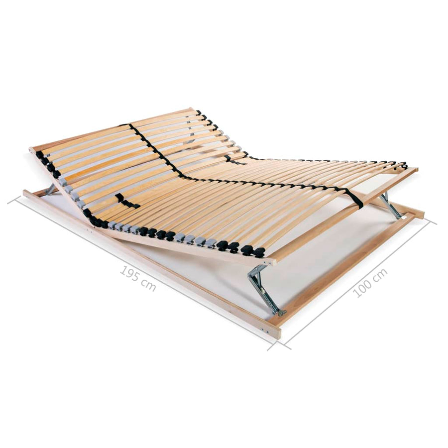 Lattenbodem Met 28 Latten 7 Zones 100 x 200 cm Hoofd- en voeteneinde (handmatig)
