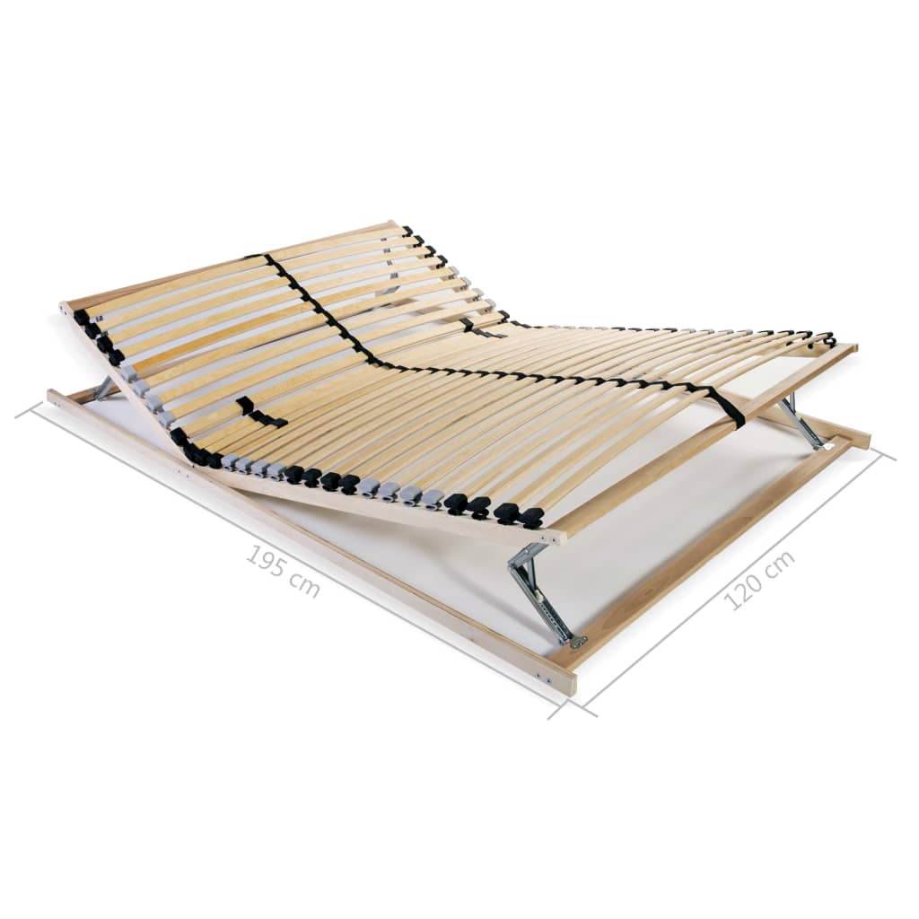 Lattenbodem Met 28 Latten 7 Zones 120 x 200 cm Hoofd- en voeteneinde (handmatig)