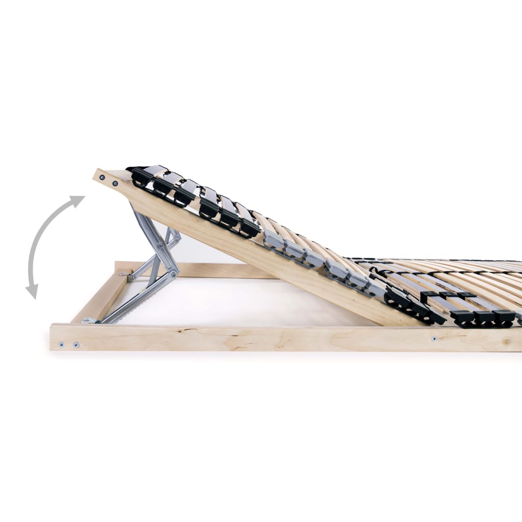 Lattenbodem Met 42 Latten 7 Zones 80 x 200 cm Verstelbaar hoofdeinde (handmatig)