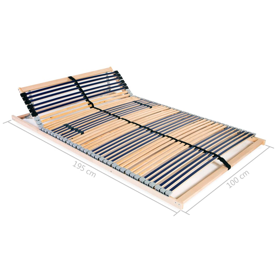 Lattenbodem Met 42 Latten 7 Zones 100 x 200 cm Verstelbaar hoofdeinde (handmatig)