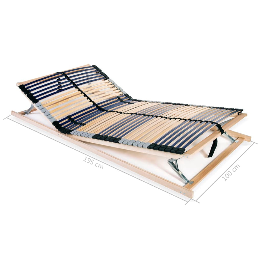 Lattenbodem Met 42 Latten 7 Zones 100 x 200 cm Hoofd- en voeteneinde (handmatig)