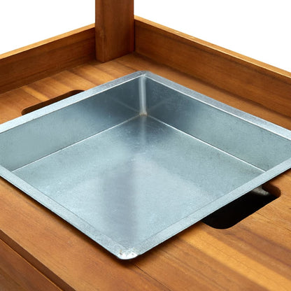 Keukentrolley 92X43,5X141,5 Cm Massief Acaciahout