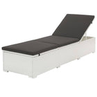 Ligbed poly rattan wit 195x60 cm