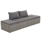 Garden bed 195x60 cm poly rattan grey