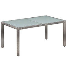 -Delige Tuinset Met Kussens Poly Rattan 7 150 cm tafellengte Grijs en wit