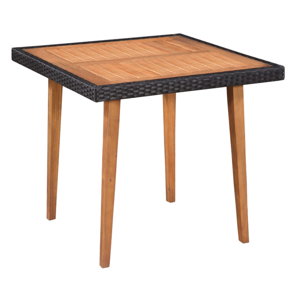 5-Delige Tuinset Poly Rattan Zwart En Bruin
