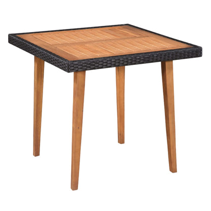 5-Delige Tuinset Poly Rattan Zwart En Bruin