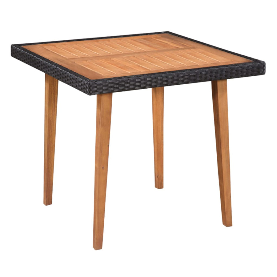 5-Delige Tuinset Poly Rattan Zwart En Bruin