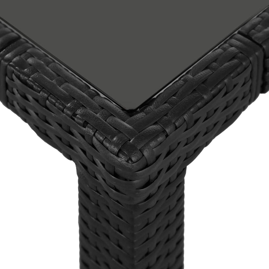 9-delige Tuinset poly rattan zwart