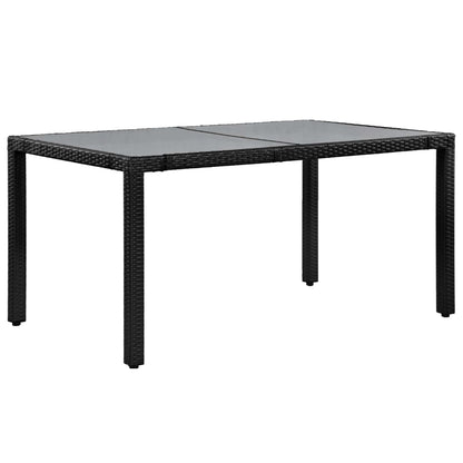-Delige Tuinset Poly Rattan 7 Zwart