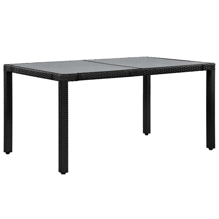 -Delige Tuinset Poly Rattan 7 Zwart