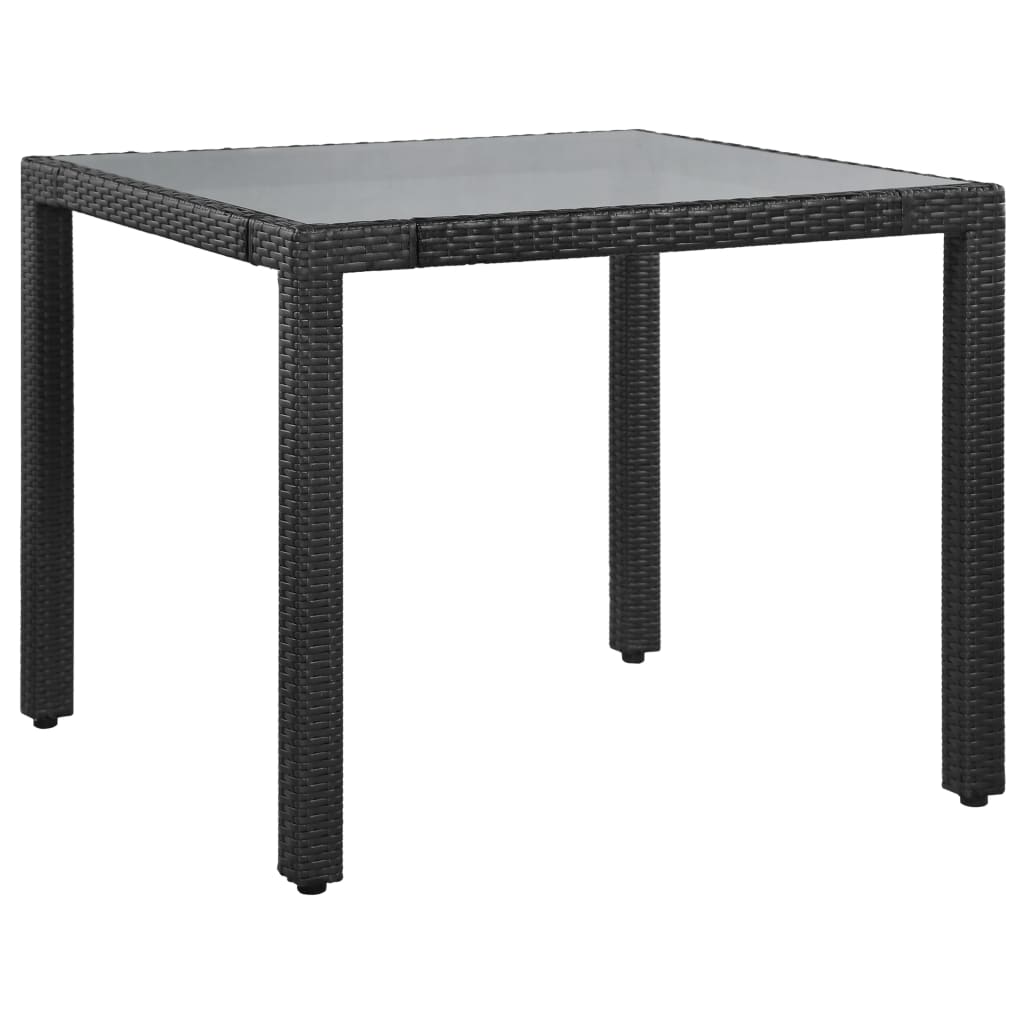 -Delige Tuinset Poly Rattan 5 Zwart
