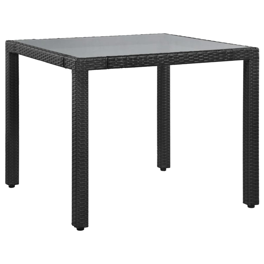 -Delige Tuinset Poly Rattan 5 Zwart