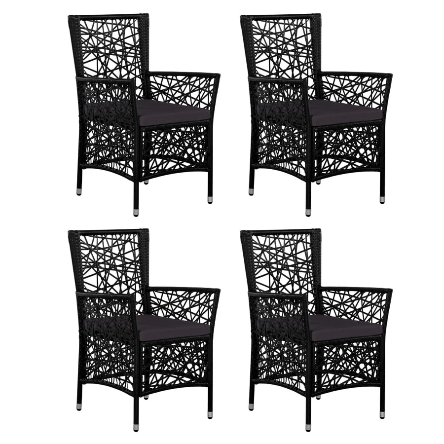 -Delige Tuinset Poly Rattan 5 Zwart