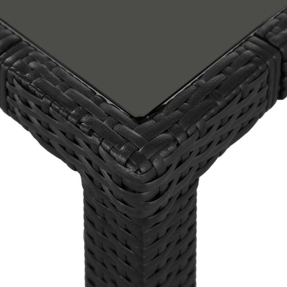-Delige Tuinset Poly Rattan 5 Zwart