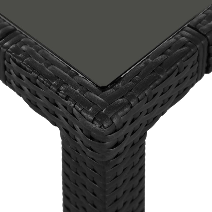 -Delige Tuinset Poly Rattan 5 Zwart
