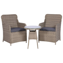 Bistroset Met Kussens Poly Rattan Bruin 3