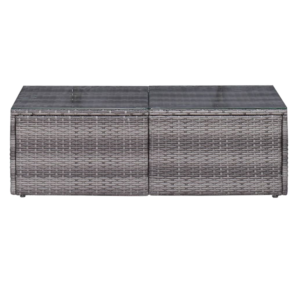6-Delige Loungeset Met Kussens Poly Rattan Grijs 1