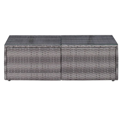 6-Delige Loungeset Met Kussens Poly Rattan Grijs 1