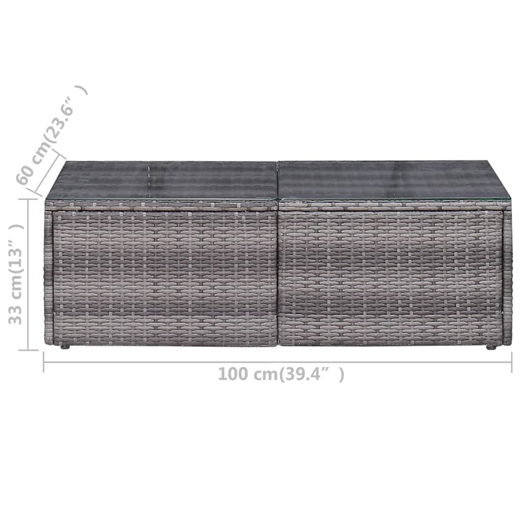 6-Delige Loungeset Met Kussens Poly Rattan Grijs 1